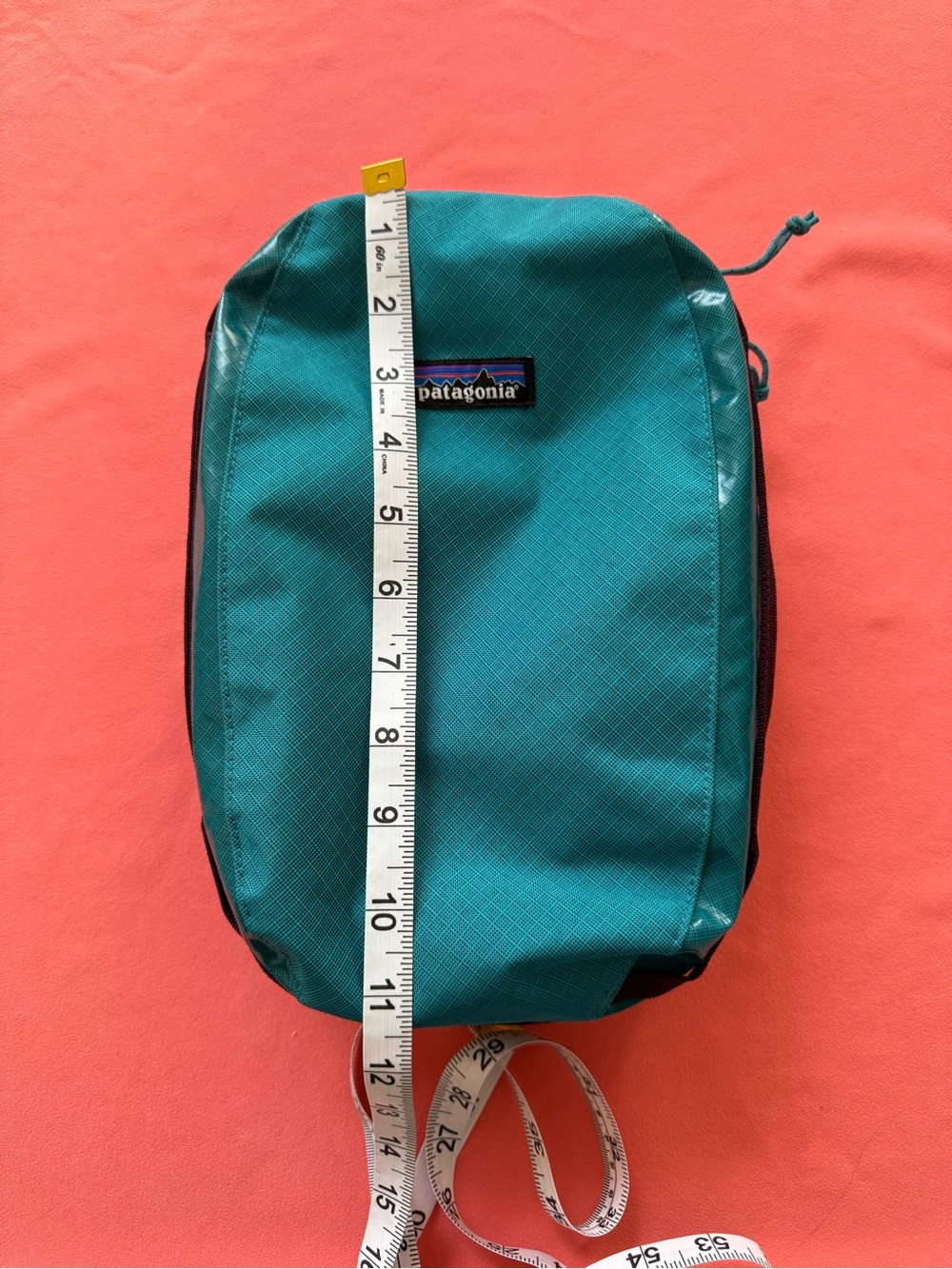 Patagonia Black Hole Cube 6L Teal with Purple, Orange, & Yellow Accents. - Picture 12 of 14